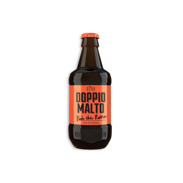 Bottiglia di birra del birrificio Doppio Malto, Più che Rossa, 33 cl