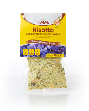 Risotto allo zafferano di San Gavino, riso Molas