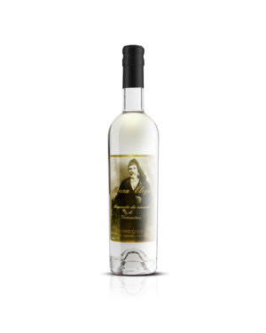 Bottiglia di acquavite di vinaccia invecchiata bianca Nonno Elogu Cantina Cherchi, 50cl, 40% vol